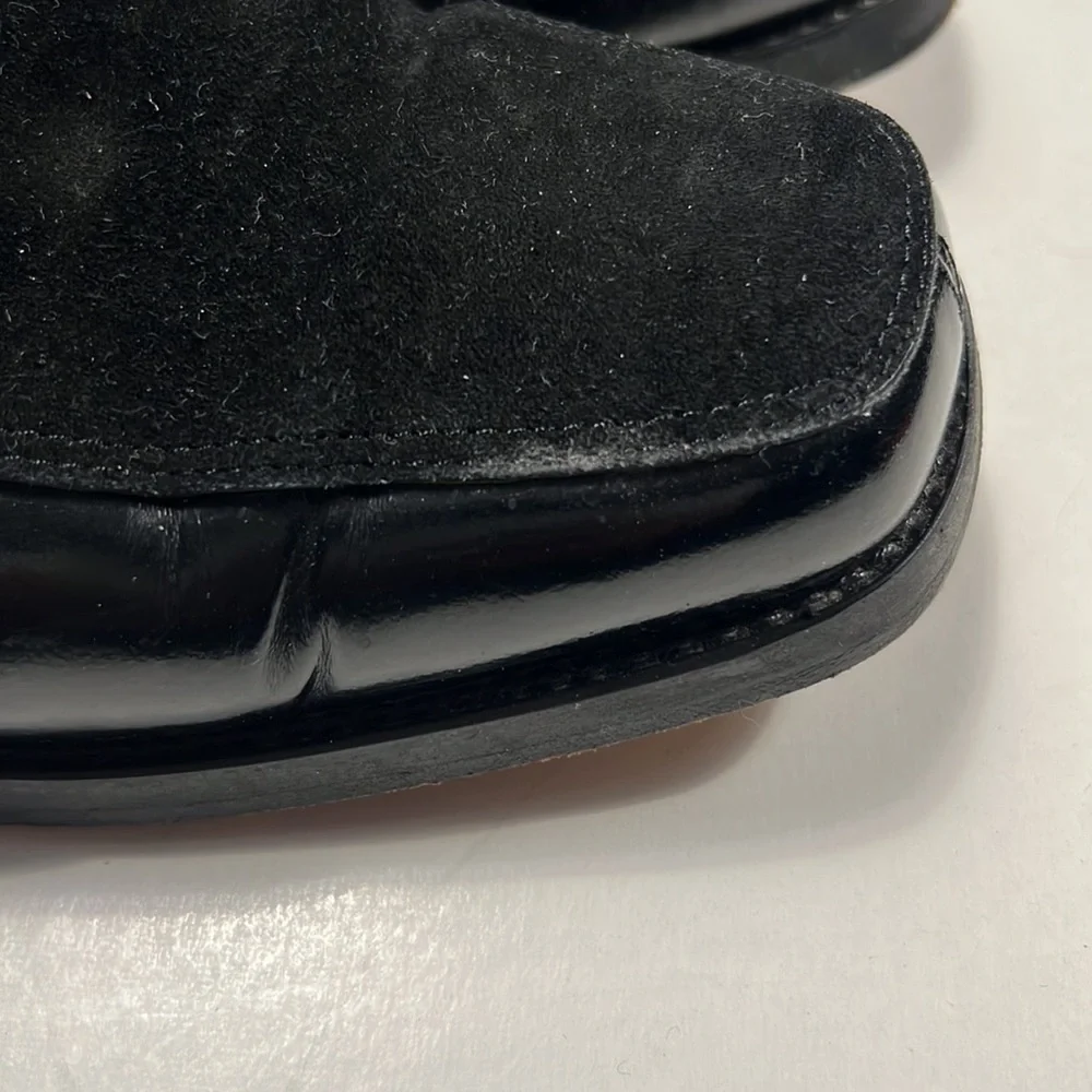 GREEN LIVE'S - Men suede and leather slips on Italian made dress shoe